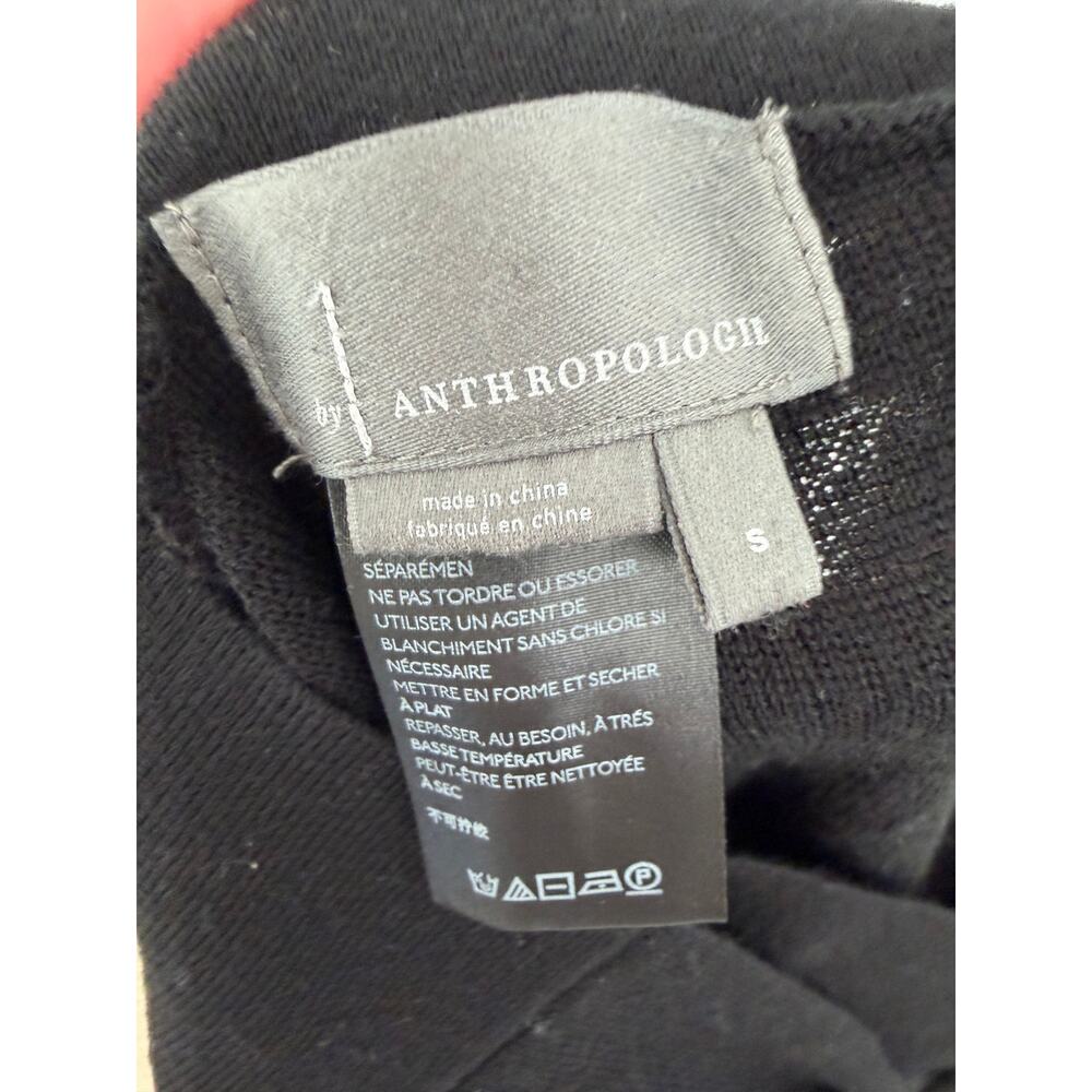 Anthropologie Linette Merino Wool Blend Tie Waist Wide Leg Pants Black Small - Picture 5 of 5